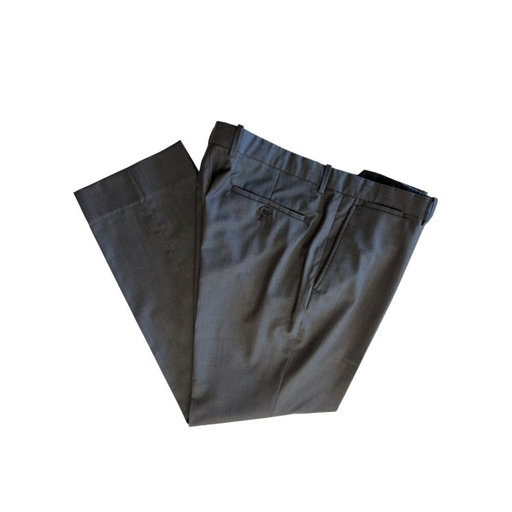 Theory Marlo Mens Wool Blend Dress Pants~Size 36 x 30~Charcoal Gray Flat L14 04